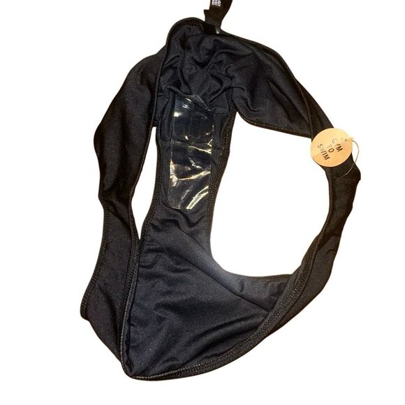 Victoria’s Secret Pink Active 2020 Sz LRG black bikini bottom swim cheeky sexy - Picture 2 of 6